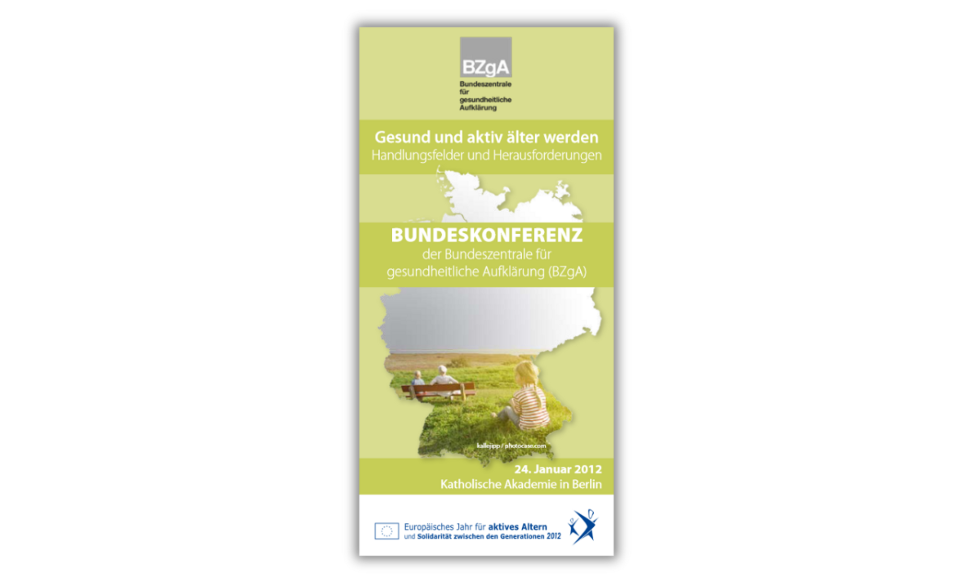 Cover Flyer BZgA-Bundeskonferenz "Gesund & aktiv älter werden" 2012