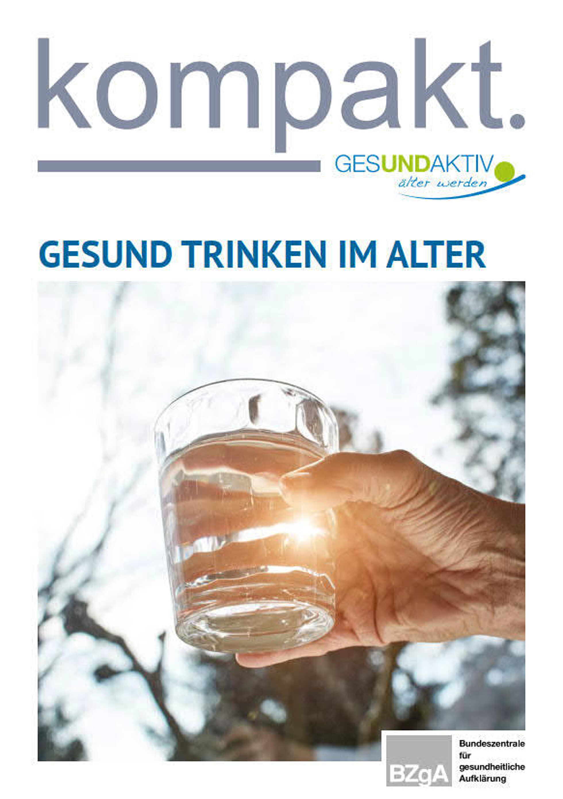 Cover Faltblatt Gesund trinken im Alter