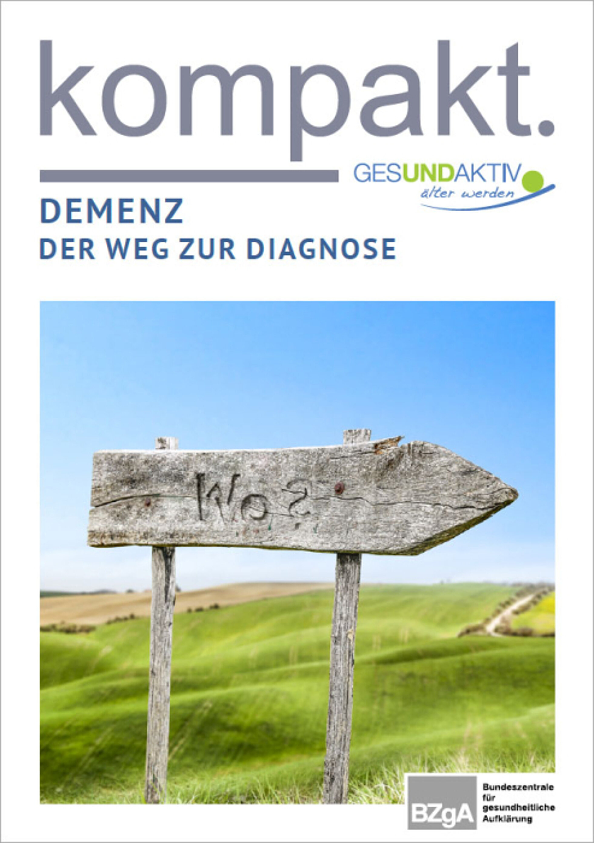 Cover Faltblatt Demenz - Weg zur Diagnose