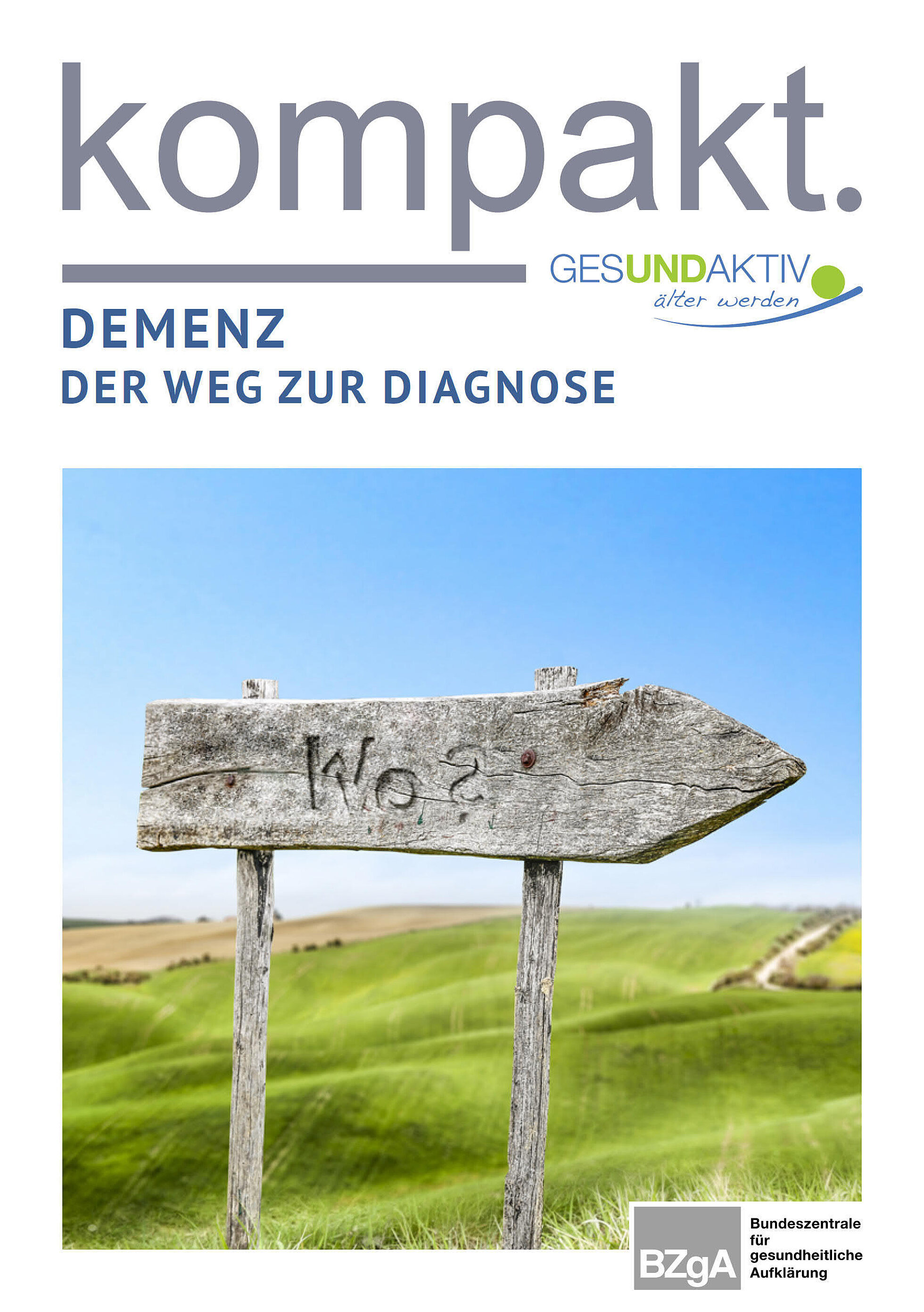 Cover Faltblatt Demenz - Weg zur Diagnose
