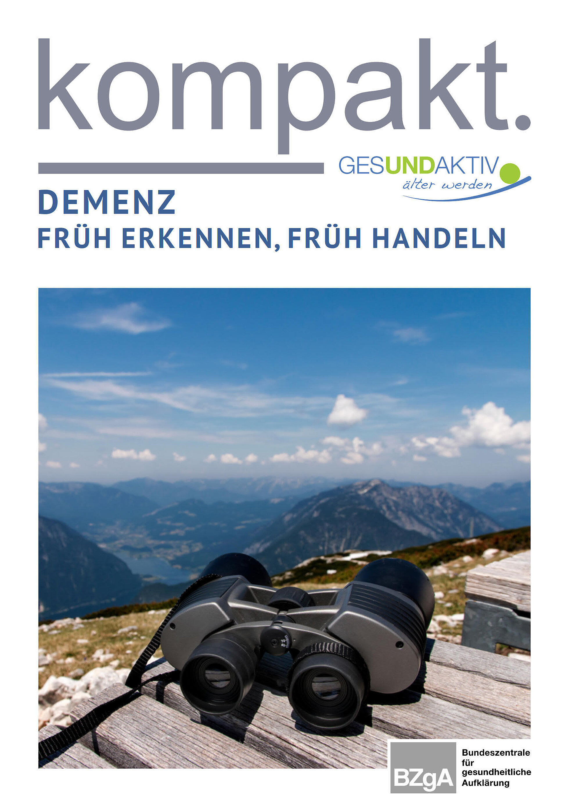 Cover Faltblatt Demenz – Früh erkennen, früh handeln