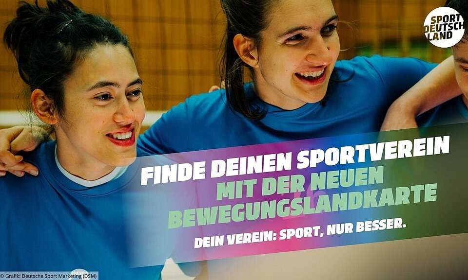 Plakatmotiv Sportteam zur Bewegungslandkarte des DOSB