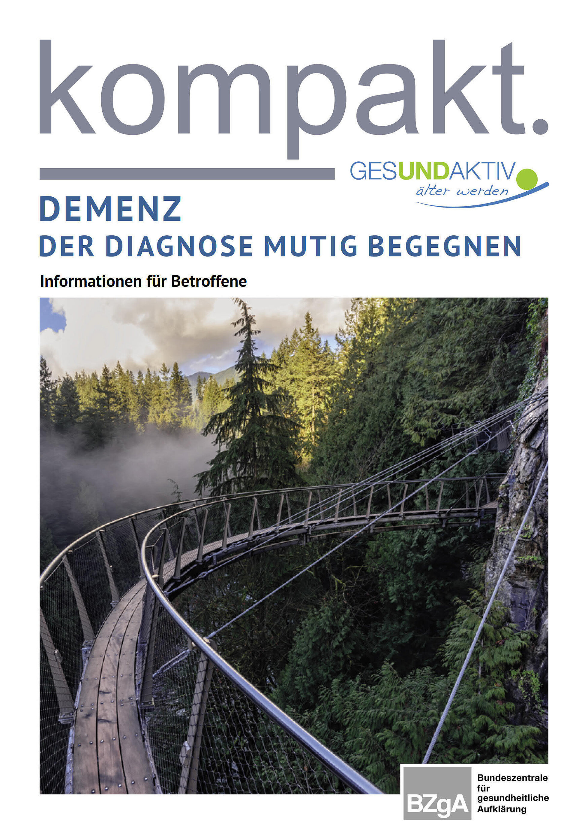 Cover Faltblatt Demenz - Der Diagnose mutig begegen