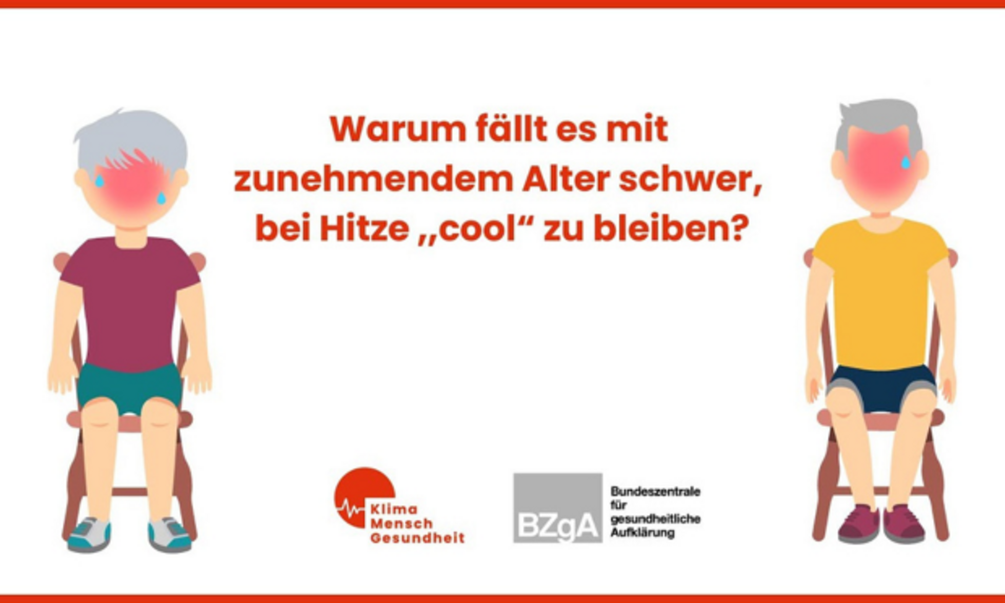 BZgA-Video Warum fällt es mit zunehmendem Alter schwer, bei Hitze "cool" zu bleiben? Screenshot BZgA-Video Warum fällt es mit zunehmendem Alter schwer, bei Hitze "cool" zu bleiben?