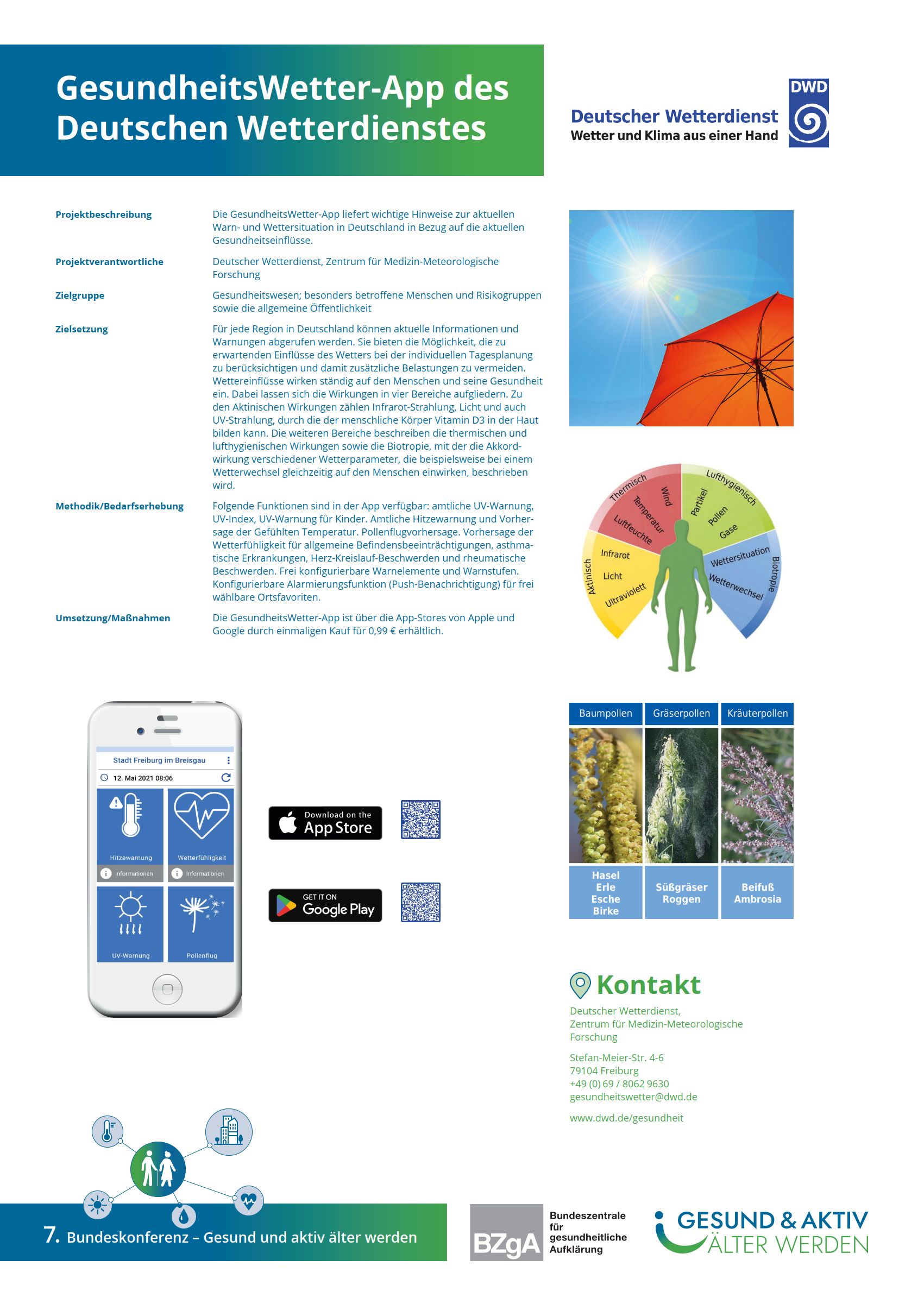 Bundeskonferenz Gesundes Alter 2023: Poster GesundheitsWetter-App Poster GesundheitsWetter-App