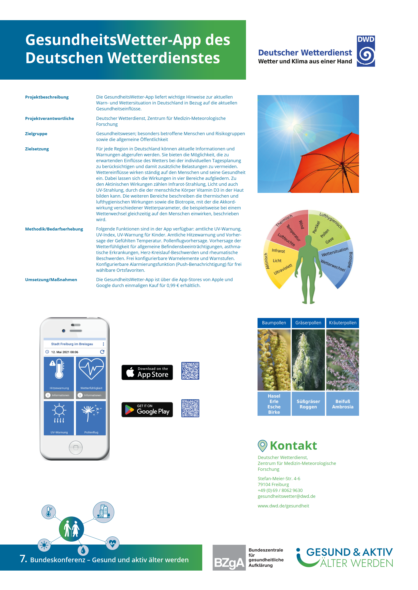Poster GesundheitsWetter-App