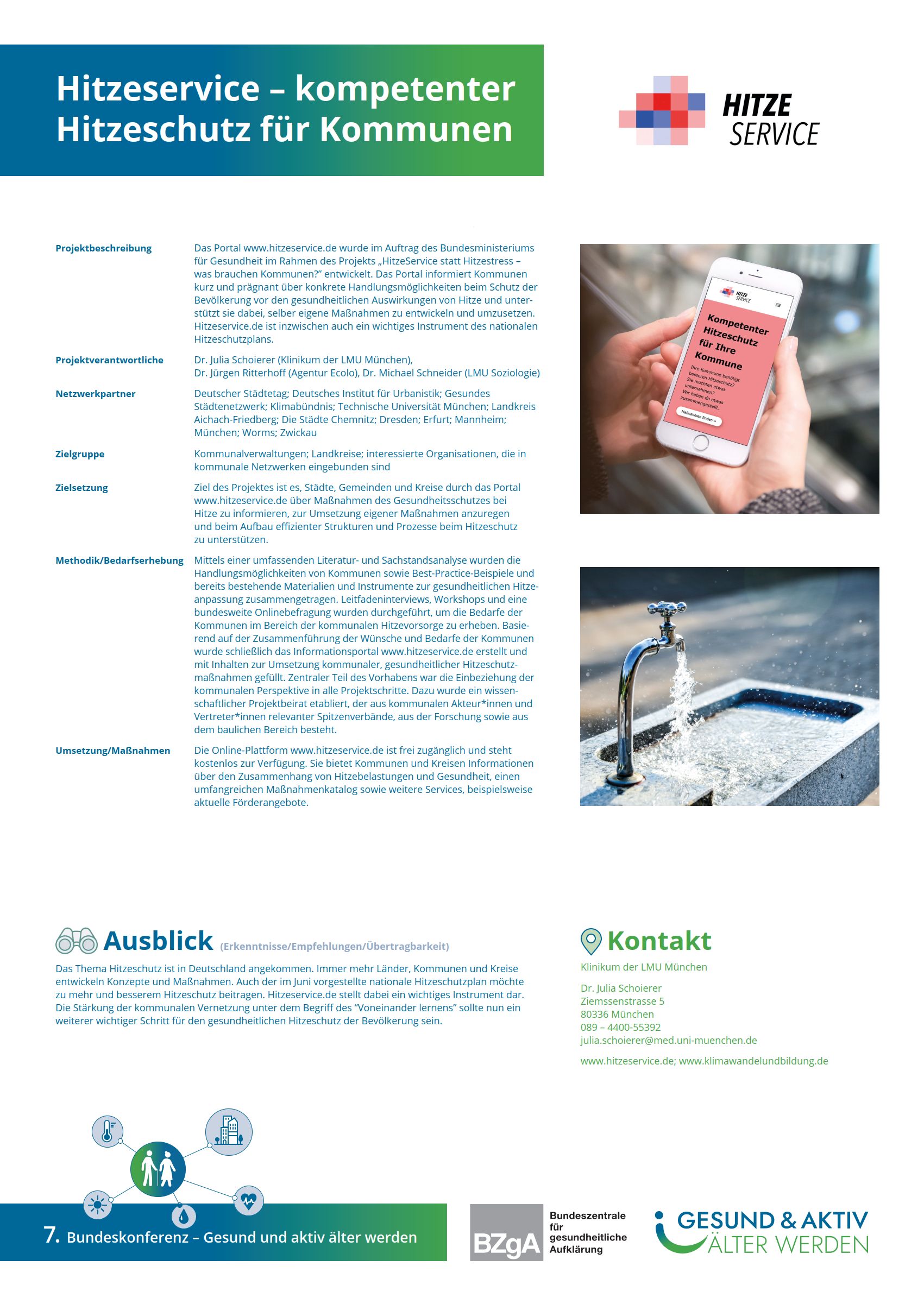 Bundeskonferenz Gesundes Alter 2023: Poster Hitzeservice Poster Hitzeservice