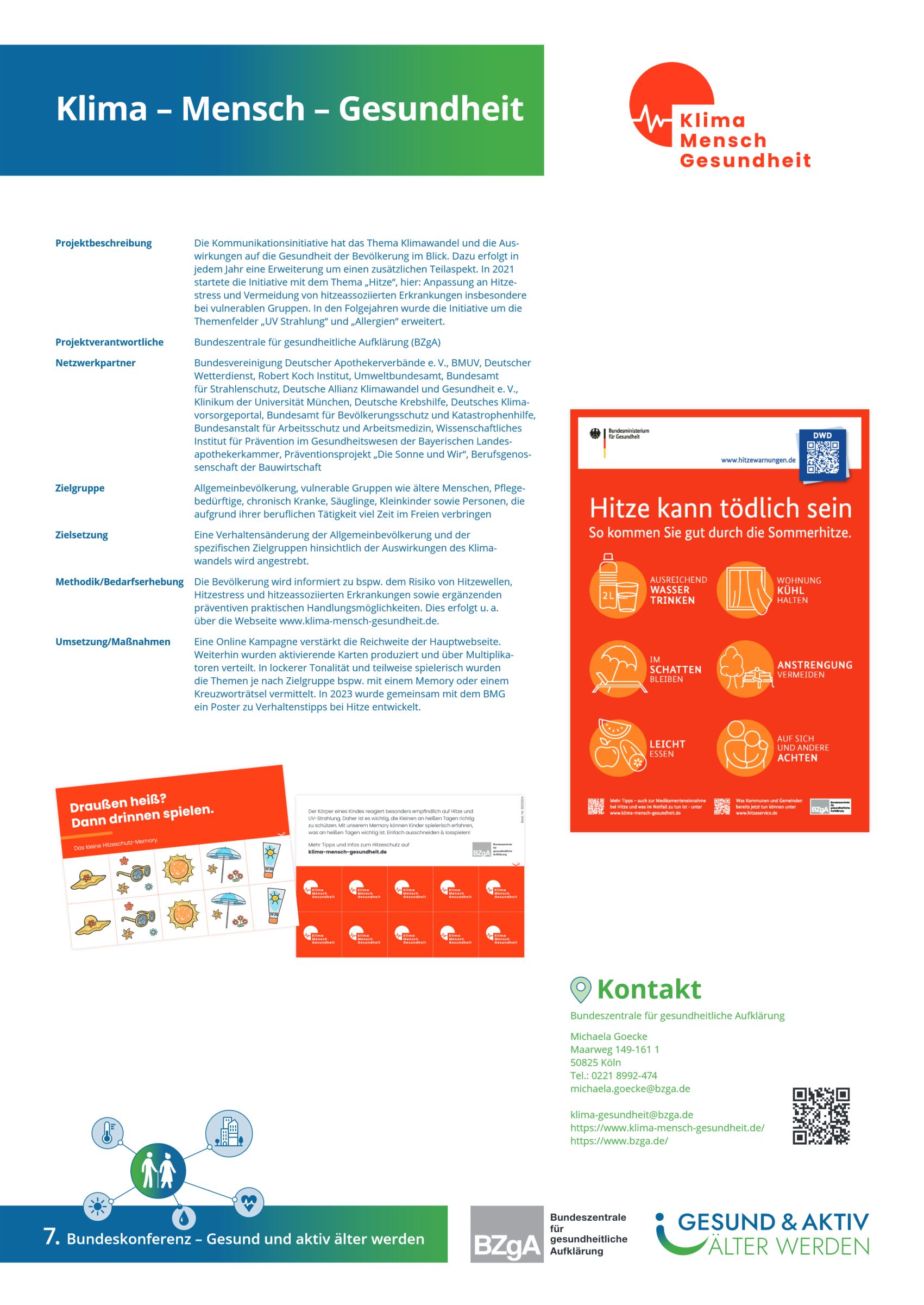 Bundeskonferenz Gesundes Alter 2023: Poster Portal Klima-Mensch-Gesundheit Poster Portal Klima-Mensch-Gesundheit