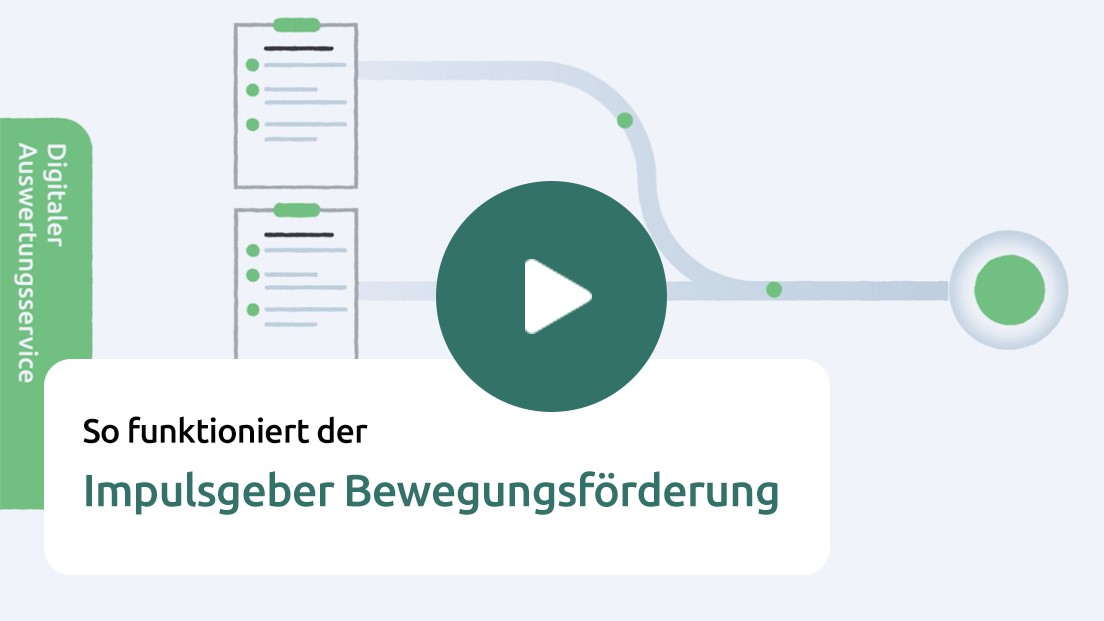 Video Icon mit Text: So funktioniert der Impulsgeber Bewegungsförderung